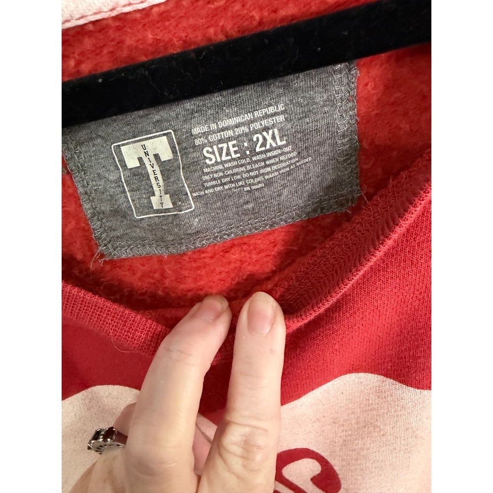 Ohio State University 1870 Sweatshirt 2XL‎ Red Graphic Sporty Athletic Preppy - Picture 4 of 8